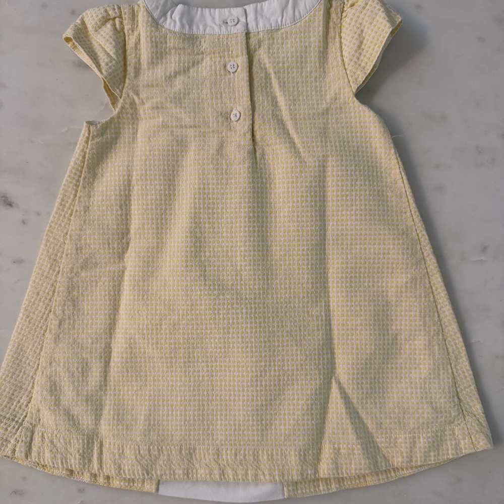 Janie and Jack Yellow Dress with Bow Accent - Size 12-18 months - Picture 2 of 3